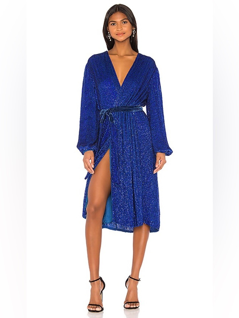 Retrofete Audrey Robe in Royal Blue